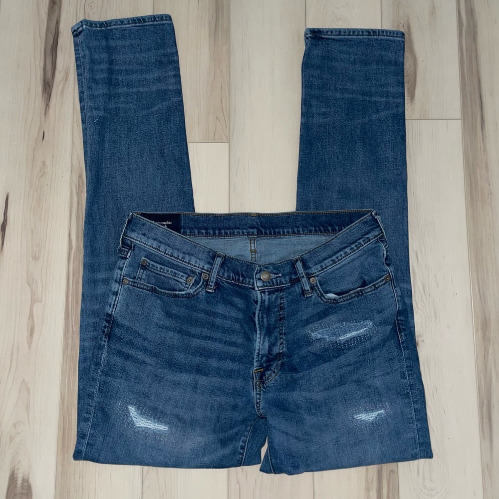 Abercrombie & Fitch Athletic Skinny Stretch Denim Jeans